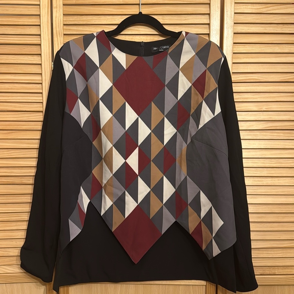 Micacara Italia Asymmetrical Pattern Shirt
